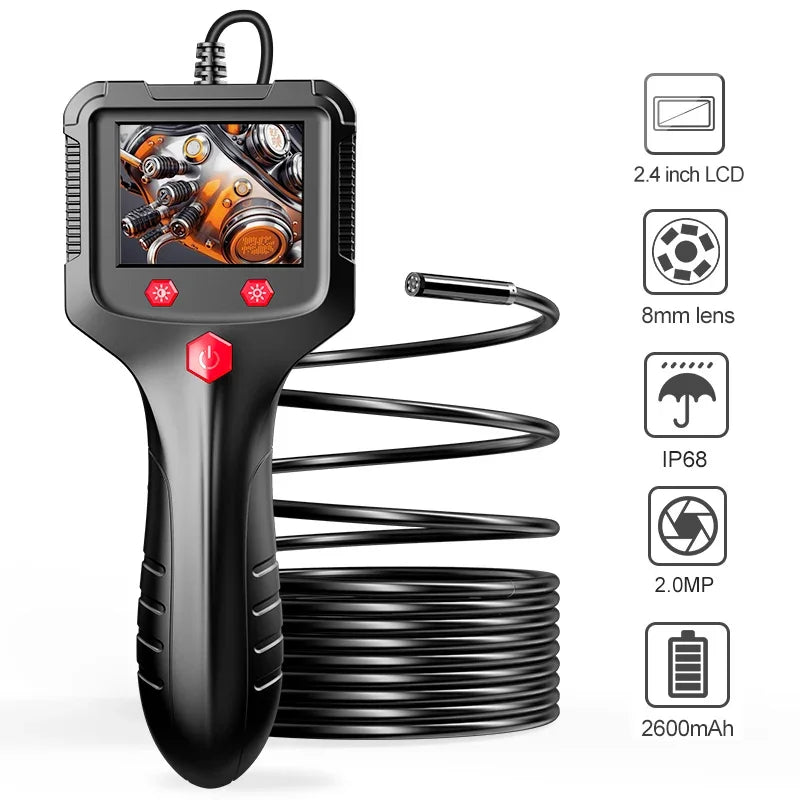 4.3in 1080P Full HD Screen Industrial Rotary Piping Controlled Endoscope Automotive Boroscope For Car Inspection Device Camera