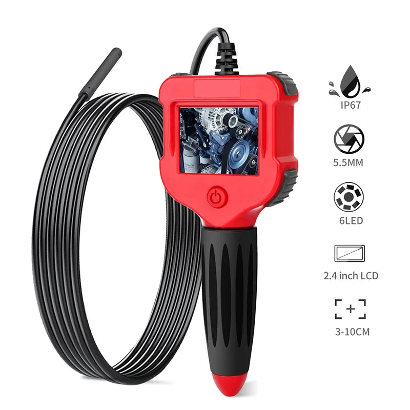 4.3in 1080P Full HD Screen Industrial Rotary Piping Controlled Endoscope Automotive Boroscope For Car Inspection Device Camera