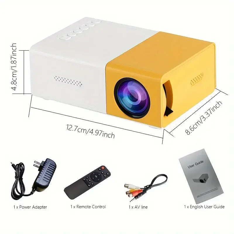 LED Home Theater Projector Small portable outdoor projector 300 lumens Home Theater Outdoor camping office meeting