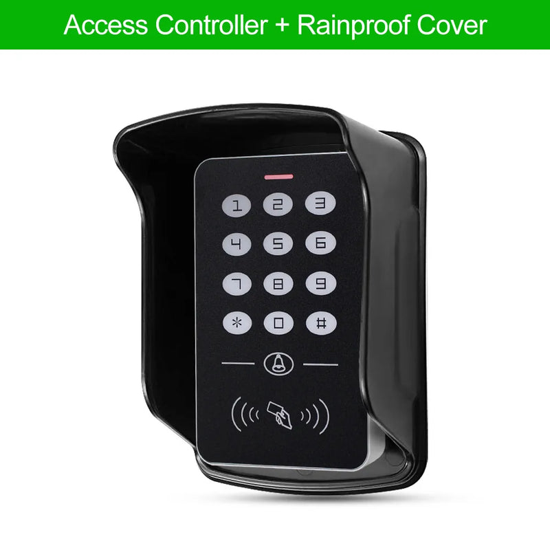 OBO Standalone Access Control Keypad RFID Keyboard System Waterproof Outdoor Cover 125KHz Controller Card Reader 10pcs Keyfobs