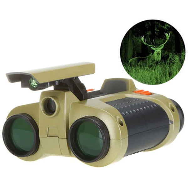 1pc Professional 4x30mm Night Vision Viewer Surveillance Spy Scope Binoculars Pop-up Light Hunting Telescope Scope Sports Living