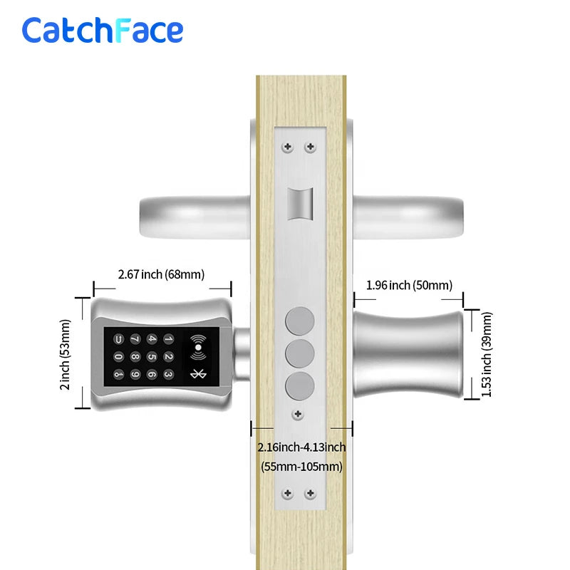 TTLock Waterproof Bluetooh Cylinder Smart Lock Remote Control Keyless Electronic Door Lock APP Wifi Digital Code RFID Card Lock