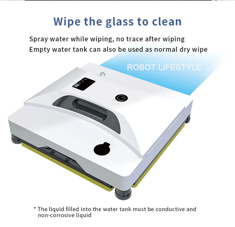 Robot Window Cleaner Electric Glass Cleaning Washer 40mL Water Tank Auto Spray Smart Glasses Cleaning Wiper Remote Control