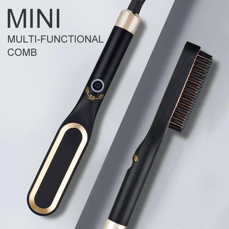 Multifunctional Electric Hair Comb Brush Beard Straightener Hair Straighten Beard Straightening Comb Quick Hair Styler For Men