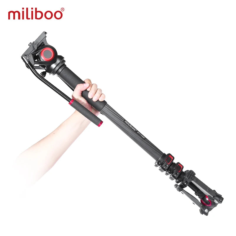 miliboo MTT705II Portable Carbon Fiber Tripod Monopod for ProfessionalCamera Camcorder/Video/DSLR Stand,Half Price of Manfrotto