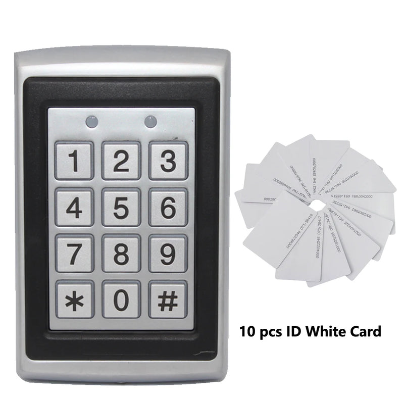 125Khz RFID Metal Access Control Keypad Waterproof Rainproof Cover Door Opener Electronic Lock System Lock Keypad WG26 Output