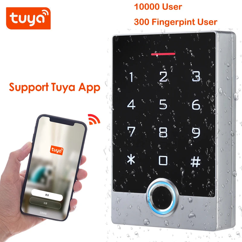 WIFI Tuya Smart Door Lock Waterproof Door Access Control System Standalone Keypad RFID Card Door Entry Access Controller