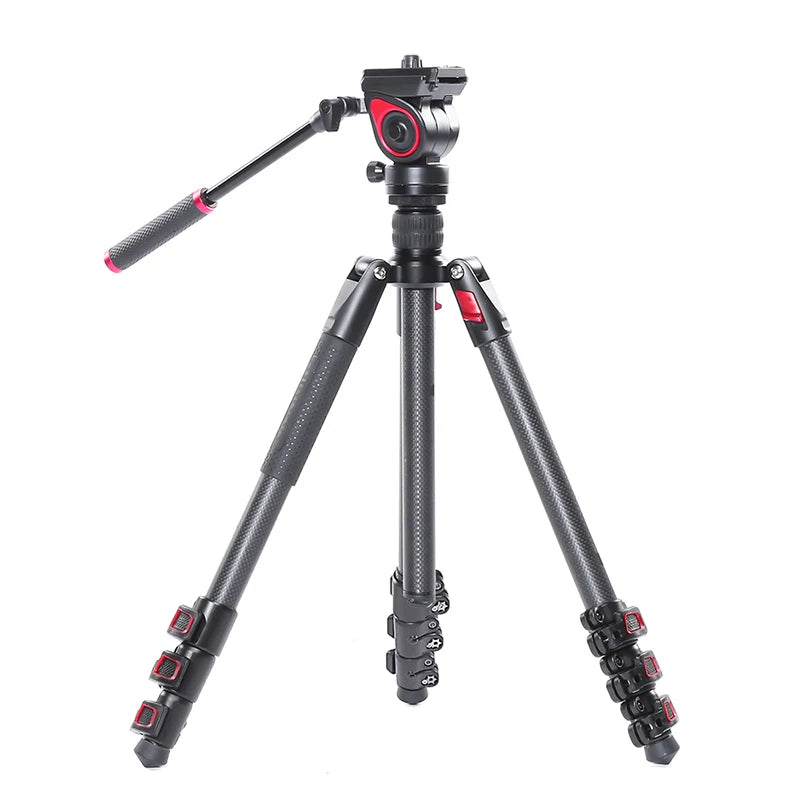 miliboo MUFA-BK Professional Photographic Travel Compact Aluminum Heavy Duty Tripod Monopod&Fluid Head for Digital DSLR Camera