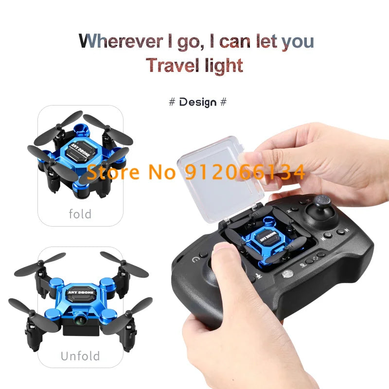 4K Mini Folding Remote Control Quadcopter Smart Suspension 360 Degree Rotating One Key Return Aerial RC Drone Toys For Kids Gift