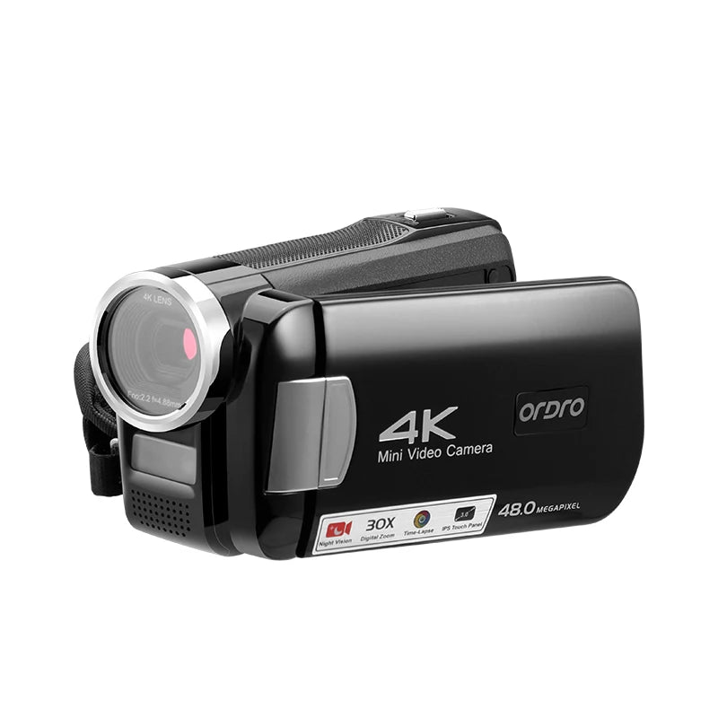 4K Vlog Cameras for YouTube Videos, Ordro AC2 1080P 60FPS IR Night Vision Digital Camcorders Filmadora for Blogger Photography