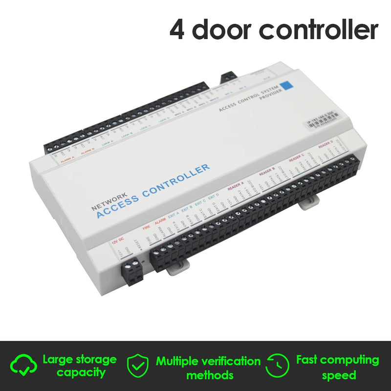 Four Door Network Access Control Panel Board With Software Communication Protocol TCP/IP Board Wiegand Reader for 4 Door Use