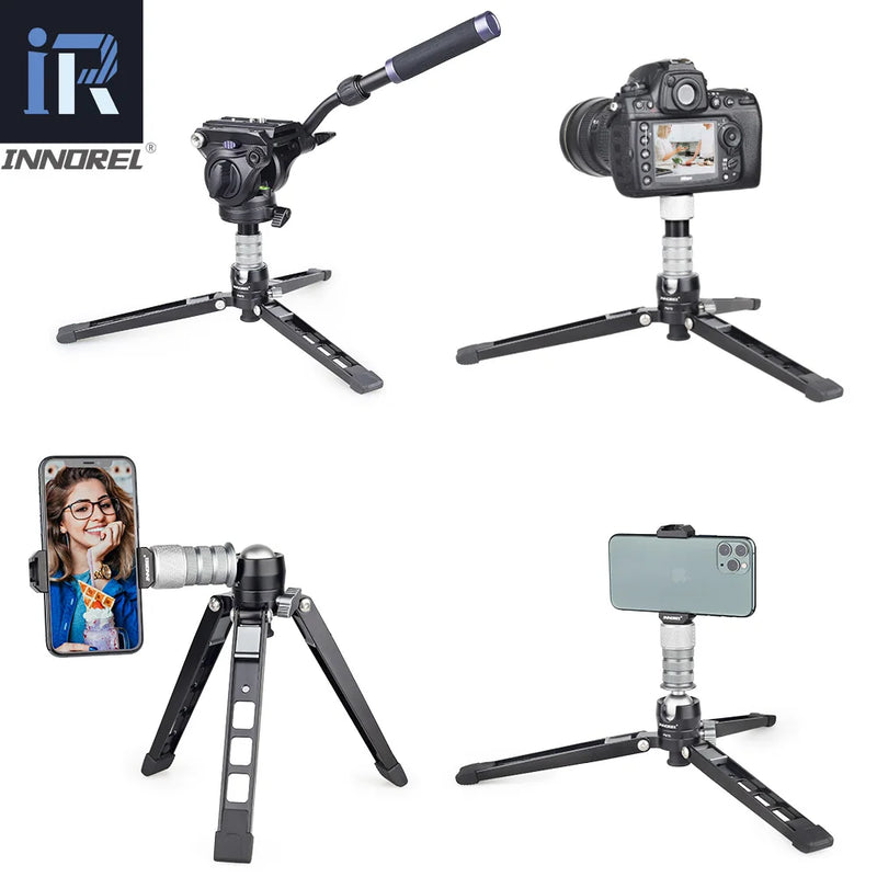 PW70 Tripod Aluminum Mini Multi-Function Photography Bracket For DSLR Camera Smartphones Monopod Stand Base Desktop Tripode