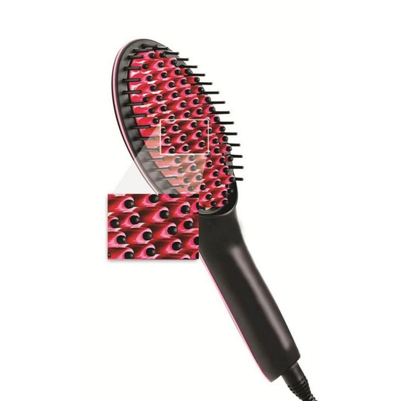 Portable Size Handheld lCD Display Ceramic Electric Hair Brush Fast Straightening irons Comb Degital Control