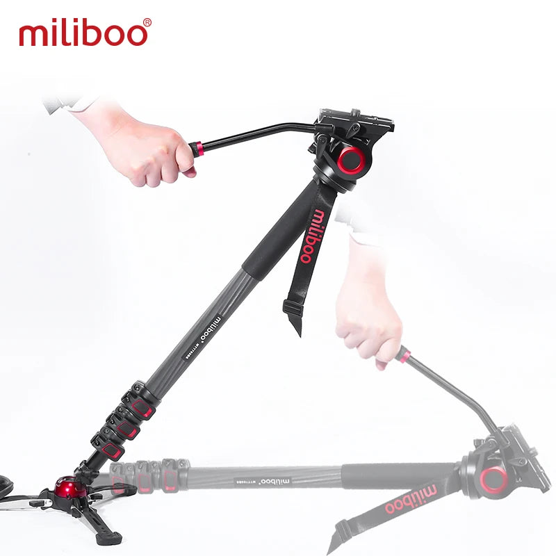 miliboo MTT705II Portable Carbon Fiber Tripod Monopod for ProfessionalCamera Camcorder/Video/DSLR Stand,Half Price of Manfrotto