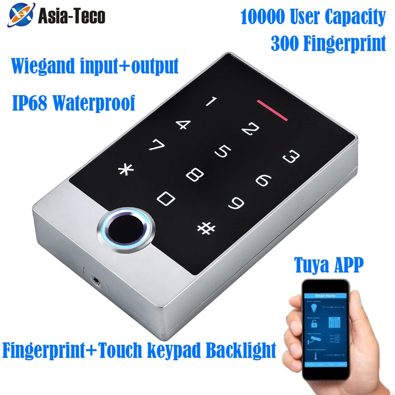 WIFI Tuya Smart Door Lock Waterproof Door Access Control System Standalone Keypad RFID Card Door Entry Access Controller