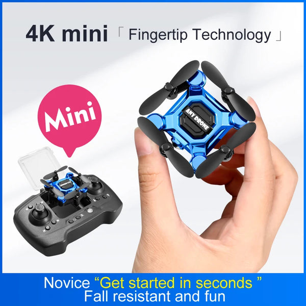 4K Mini Folding Remote Control Quadcopter Smart Suspension 360 Degree Rotating One Key Return Aerial RC Drone Toys For Kids Gift