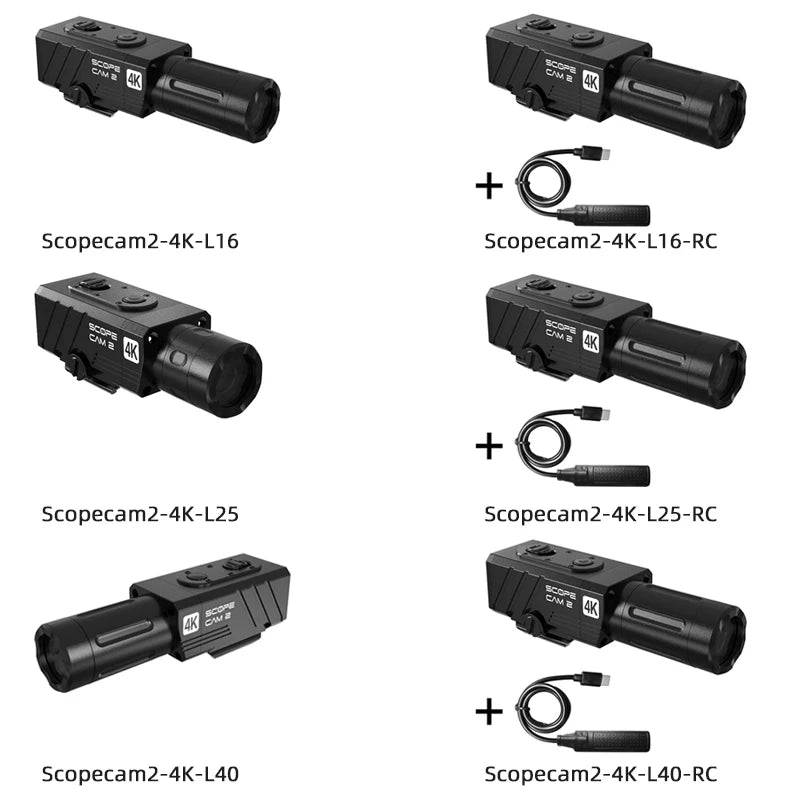 RunCam ScopeCam 2 4K Airsoft Camera Digital Zoom Customized Crosshairs IP64 WaterProof 1400mAh 128G Model Aircraft Action Camera