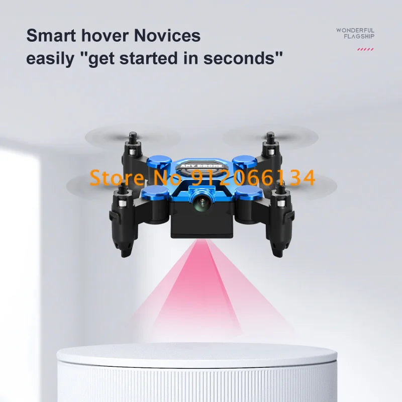 4K Mini Folding Remote Control Quadcopter Smart Suspension 360 Degree Rotating One Key Return Aerial RC Drone Toys For Kids Gift