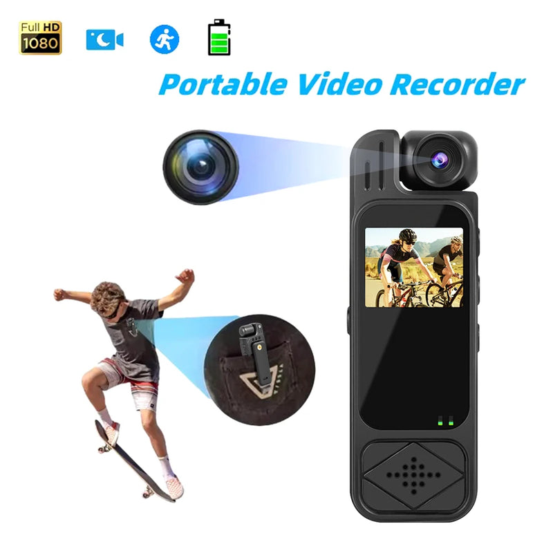 1080P Sports Camera HD Mini Portable Video Recorder Body Camera IR Night Vision Camera For Outdoor Riding Hiking Shooting Record