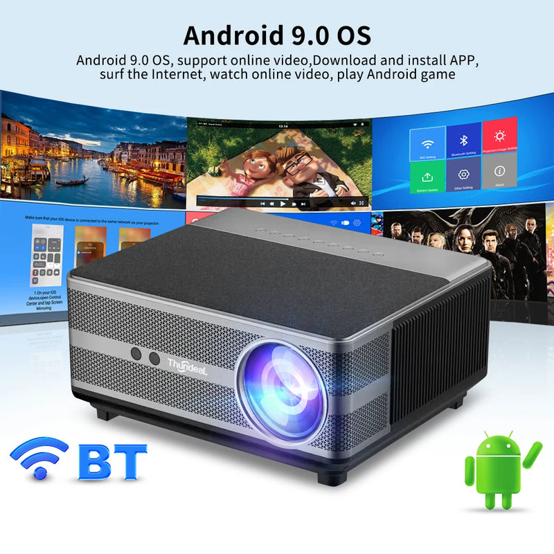 ThundeaL Full HD 1080P Projector WiFi LED 2K 4K Video Movie Beam TD98 TD98W Android Projector PK DLP Home Theater Cinema Beamer