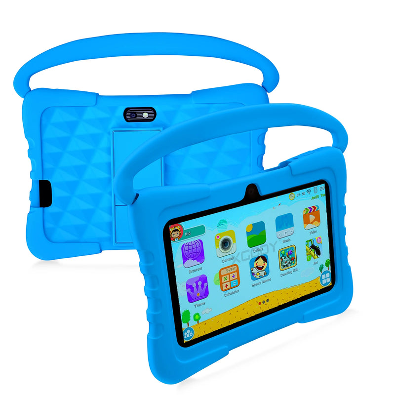 Sauenaneo 7 Inch Kid Tablet Android 13, 4GB(2+2 Expand) RAM 64GB ROM,1TB Expand,1024x600 LCD 4000MAH Battery,Dual Camera, WiFi