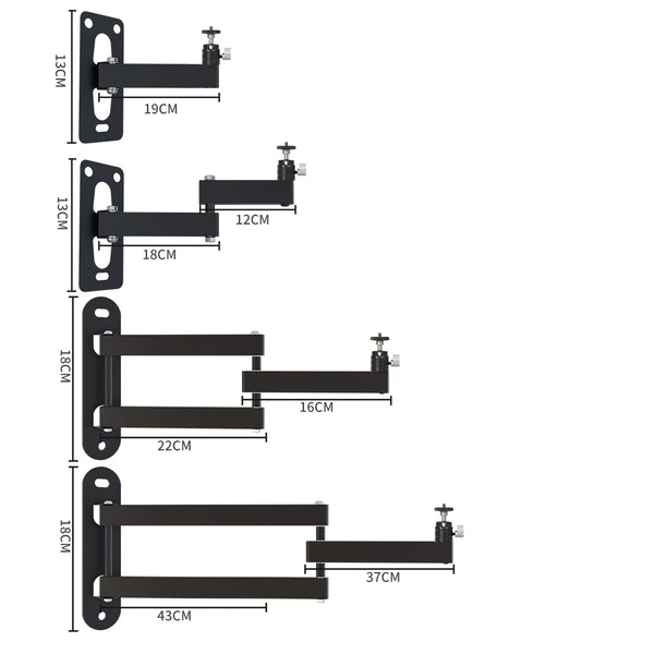 SH Wall Mount Boom Arm Projectors Photography Studio Video Strobe Lights 180-360° Adjustable Requires Perforation For Installat