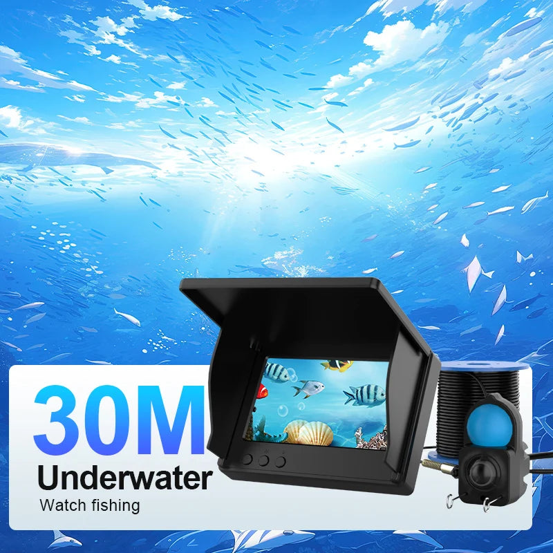 Underwater camera 1080p 4.3 inch lcd Endoscope camera Waterproof 6 Hours Endurance Night Vision 15/30m For ICE/Sea