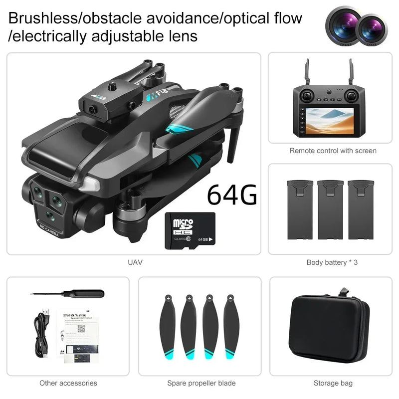 2024 NEW M22 Pro Max Drone 8K Profesional HD Dual Camera Brushless Motor FPV Obstacle Avoidance Foldable Quadcopter RC 10000M