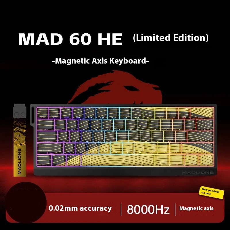 MADLIONS MAD 60HE/68HE Magnetic Switch Keyboard Rapid Trigger Wired Gaming Keyboard Hot Swap Customized Keyboard Gamer Accessory