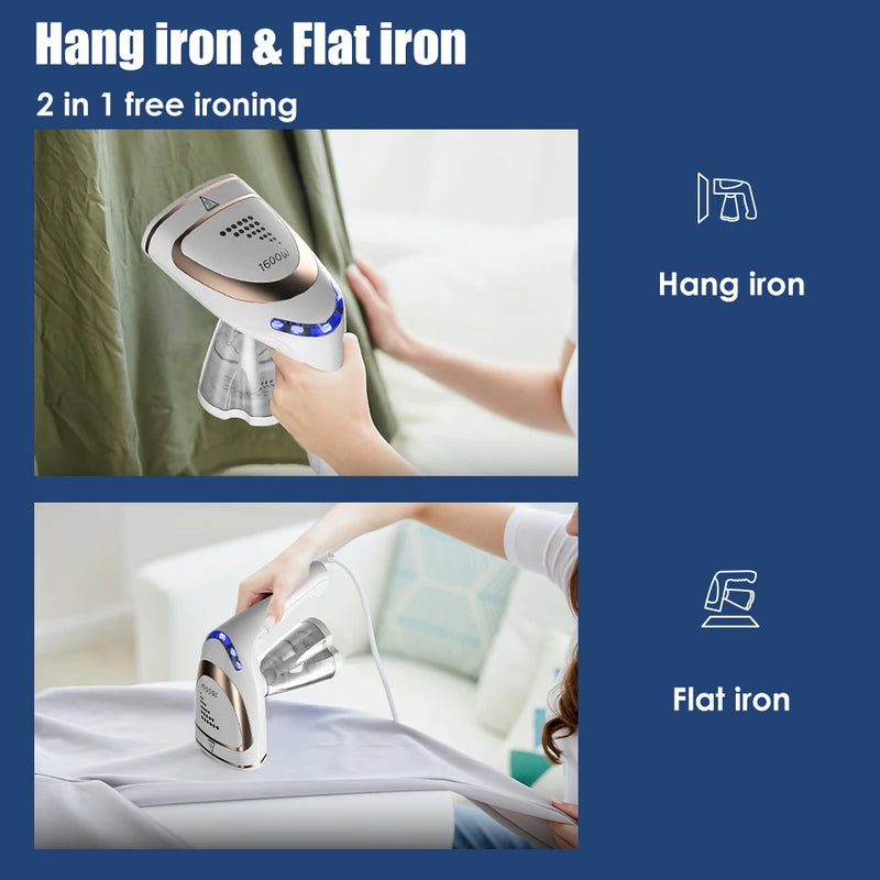 Powerful Steam Iron 1600W Hand Garment Steamer Manual Vertical Steam Iron for Clothes with Steam Generator Clothing Steamer