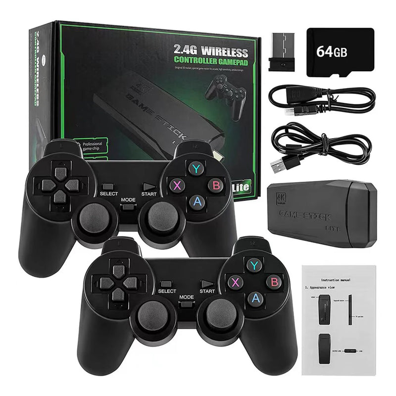 M8 Plus 256G 40000+ Games Video Game Console 2.4G Wireless Controller Emuelec 4.3 System 4K HD Retro Game Stick for PS1/GBA/N64