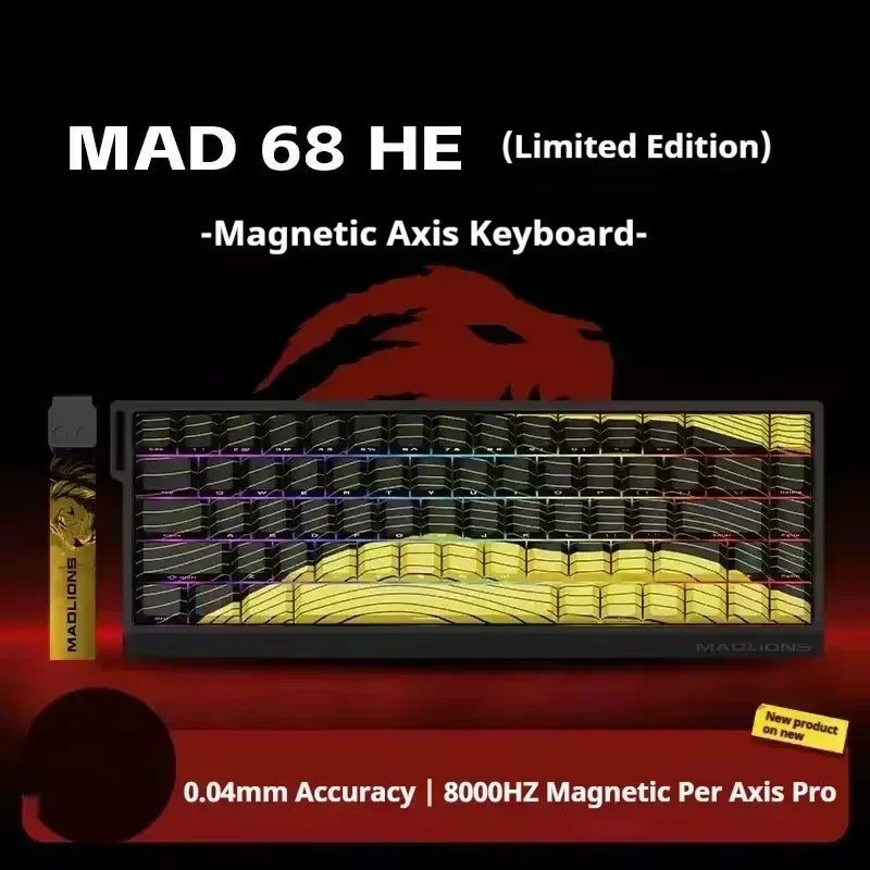 VGN VXE MADLIONS Madcatz Mad60/68HE Mechanical Keyboards Switch 8K Polling Rate Hot Swap Low Delay Customize Gaming Keyboard