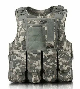 Children Outdoor CS Shooting Protection Gear Vest Kid Hunting Combat Training Camping Hunting Multi-function Tactical Waistcoat