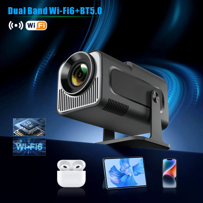 Salange HY320mini Smart Projector Android 11.0 Portable WIFI Bluetooth Home Cinema 720P for Smartphone Outdoor 1080P 4K Movie