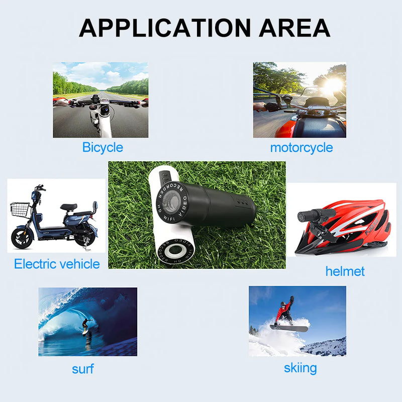 Action Camera HD 1080P Camcorder Bike Motorcycle Helmet Camera Outdoor Waterproof WiFi Sport Cam DV Car Video Recorder Cameras