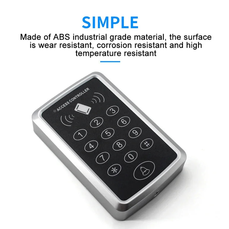 125KHz RFID Access Control Keypad EM Card Reader Door Access Control System Door Lock Opener Keyboard System Support 1000 Users