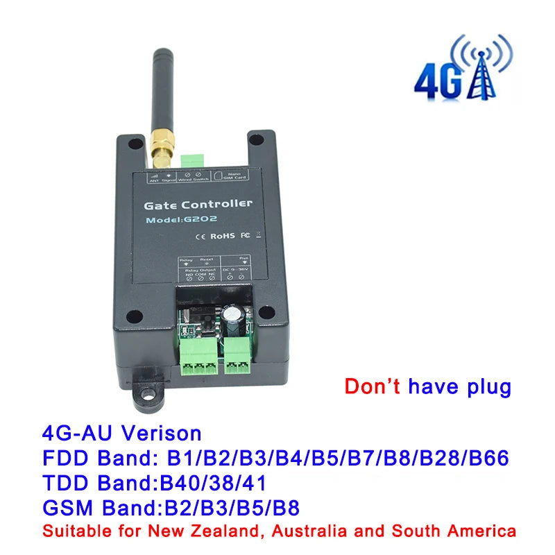 Din-rail GSM 4G Remote Controller G202 Single Relay Switch For Sliding Swing Garage Gate Opener ( Replace RTU5024 )