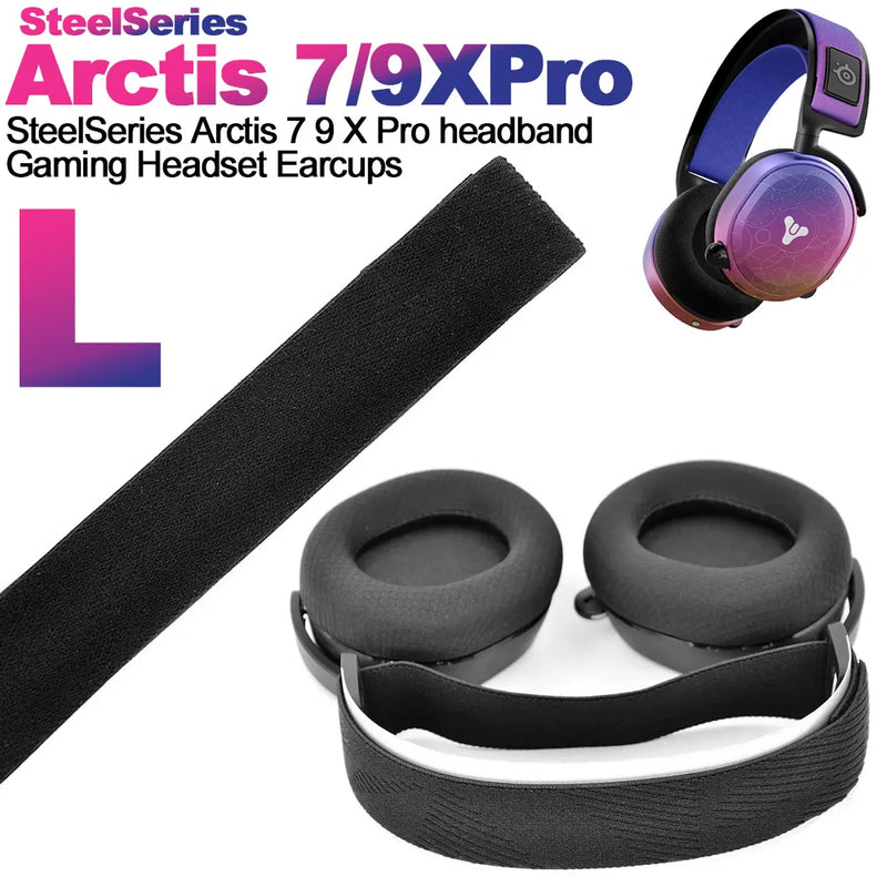 Earphone pads For Steelseries Arctis 7/9/9X/PRO Head Band Belt Strap replacement Earpads headphones Earmuffs Memory