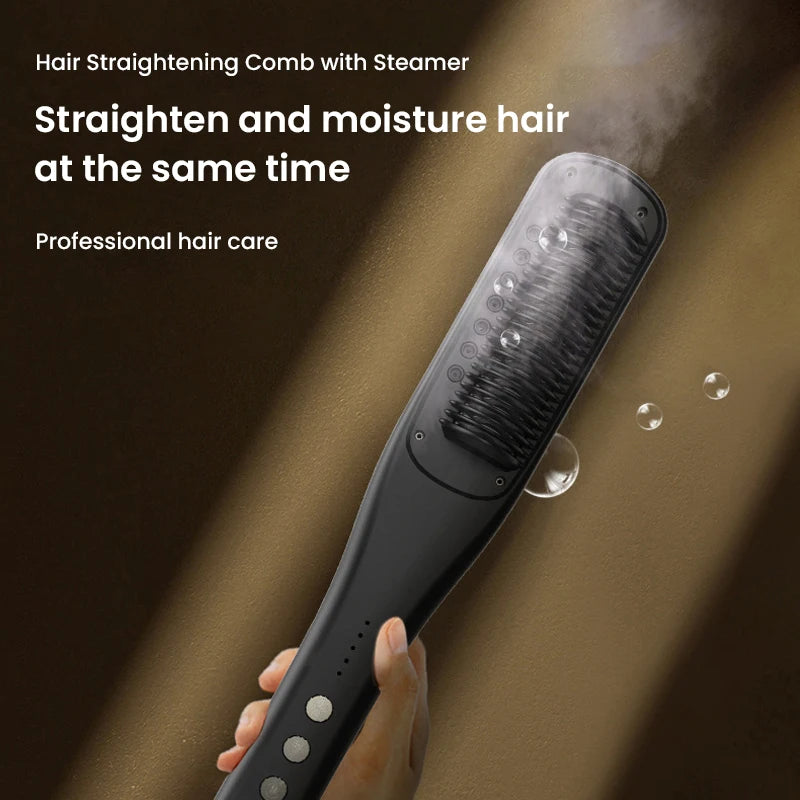 KD880 Hair Straightener Straightening Brush Hot Comb Electric Hair Brushes with Steamer Moisturizing