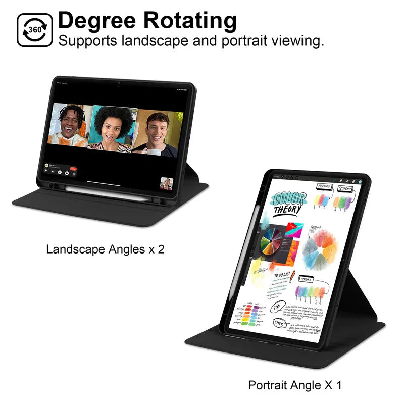 For Redmi Pad Pro 12.1 inch 360 Rotating Magnetic Smart Tablet Cover For Xiaomi Redmi Pad Pro 12.1 2024 Case with Pencil Holder