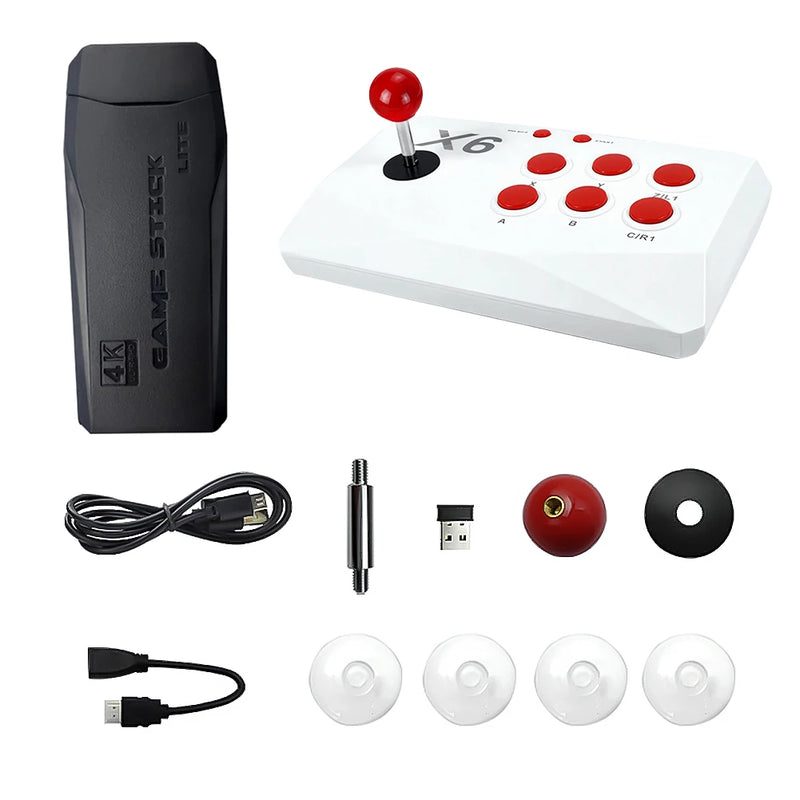 M8-X6 Arcade Video Wireless Game Console with Arcade Joystick Built-in 20000+ Games for MAME/Sega/PS1/Atari