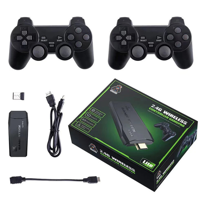 Video Game Sticks M8 Console Game Stick 2.4G Dual Wireless Controller Retro Games Console 10000+ 64G Retro Game Christmas Gift