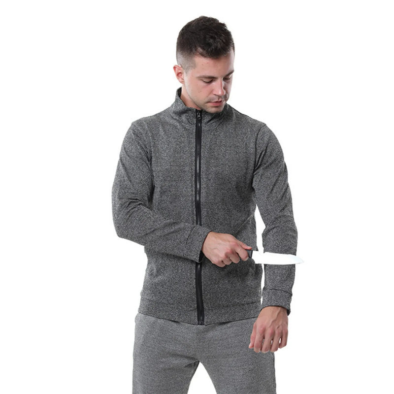 UniPro EN388 Level 5 Sports Zipper Cardigan Cut-resistant Clothing HPPE Polyethylene Fashionable Lightweight Safety Protection