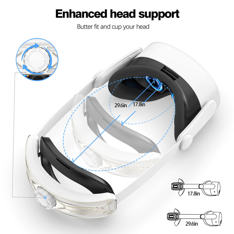 Adjustable Head Strap For Meta Quest 3S VR Headwear Glasses Adjustable Improve Comfortable And Replaceable Headwear Accessories