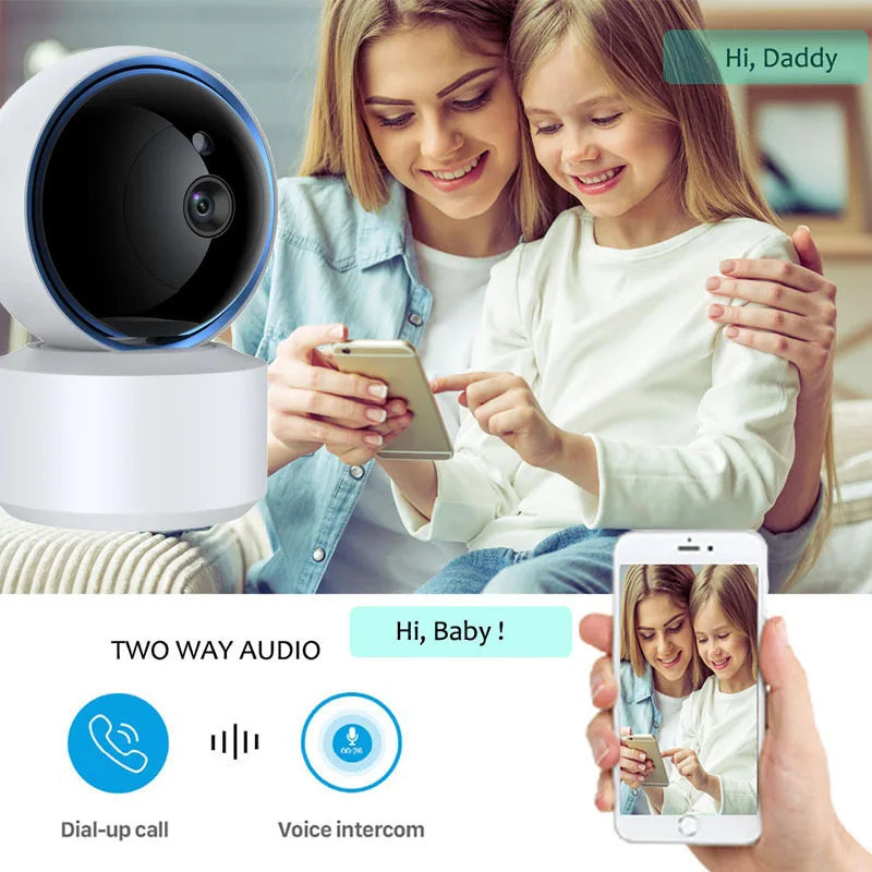 WiFi PTZ Video Surveillance Camera HD Definition Night Vision Bidirectional Audio Automatic Tracking Cloud Home Security Camera