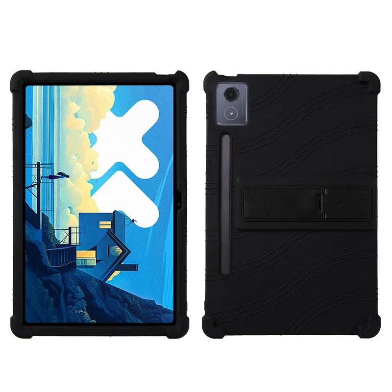 Funda For Lenovo Xiaoxin Pad Pro 12.7 2025 12.7 Inch TB-375FC TB-373FU Shockproof Soft Silicon Stand Back Shell Kids Tablet Case