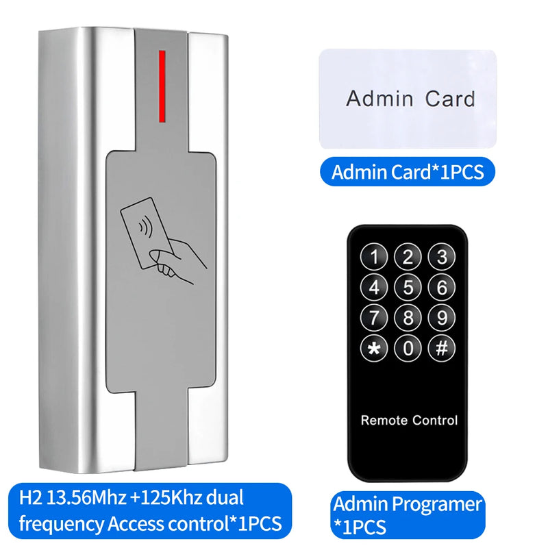 Outdoor Standalone Zinc Alloy Metal Keypad Waterproof IP67 3000User RFID Card Reader Wiegand Controler for Access Control System