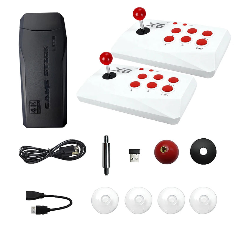 M8-X6 Arcade Video Wireless Game Console with Arcade Joystick Built-in 20000+ Games for MAME/Sega/PS1/Atari