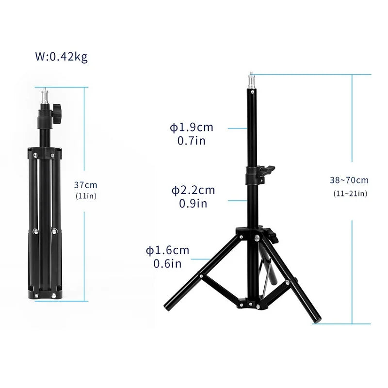 Selens Portable Light Stand Holder Tripod With 4in 1/4" Screw Tip For Photo Studio Kits Camera Photography Props Tripode штатив