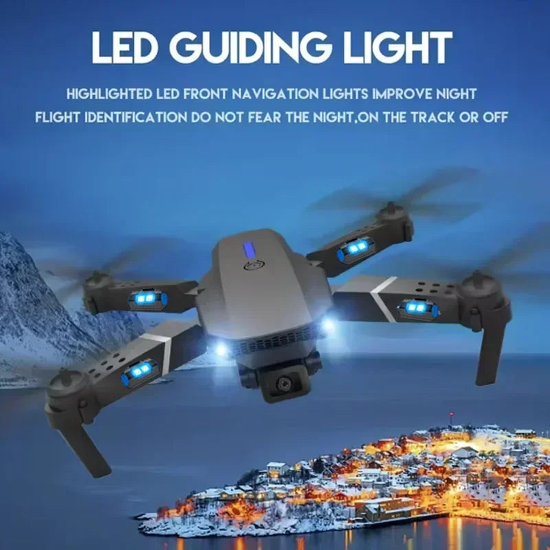 2024 E88 Pro WIFI FPV Drone Wide Angle HD 4K 1080P Camera Height Hold RC Foldable Quadcopter Drone Helicopter Toys Kids Gifts